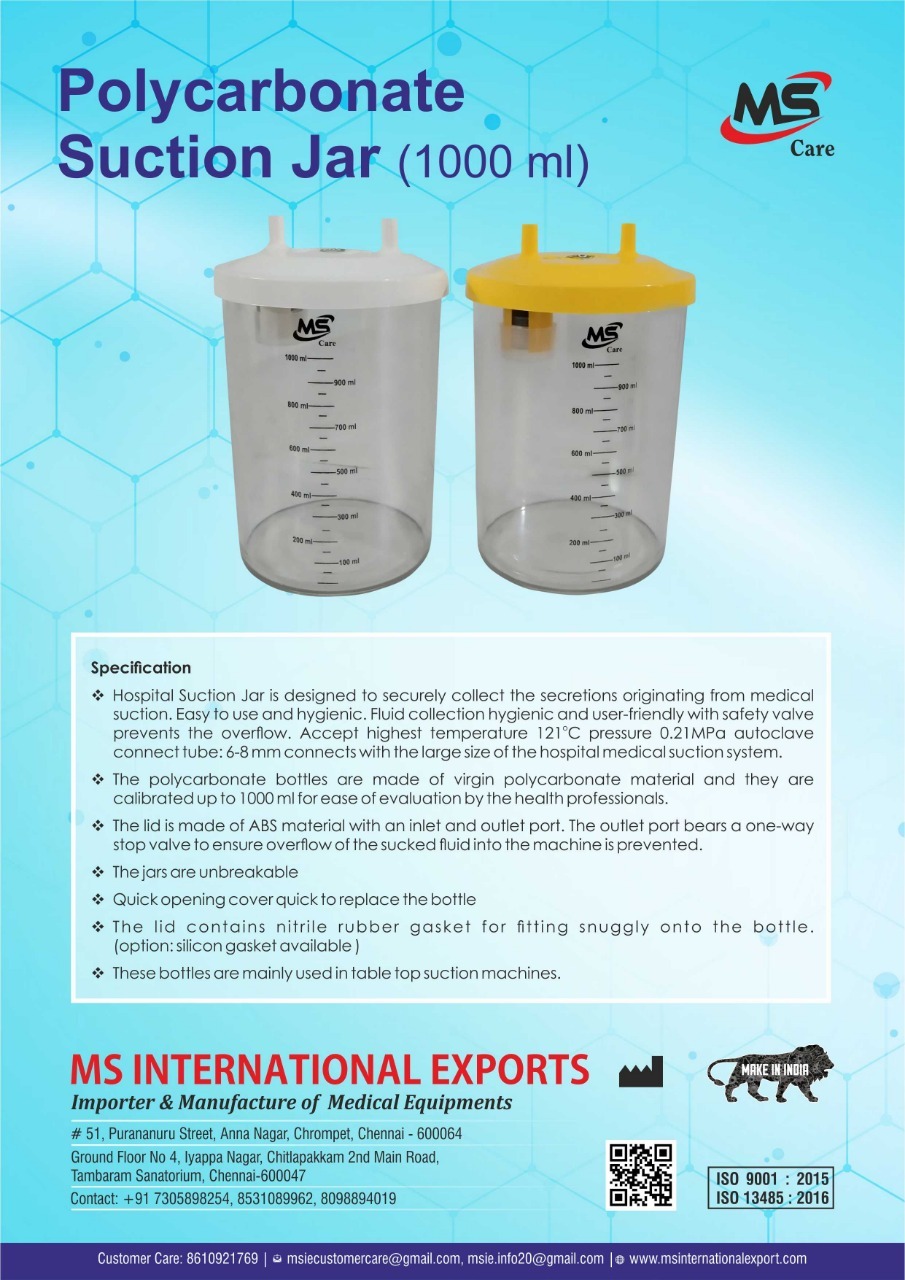 Pc 1000 Ml Suction Jar