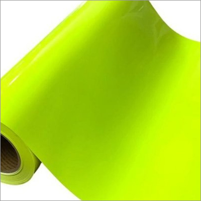 Neon Yellow Transfer PU Vinyl Film - 20 Inch Width, 25 Meter Length | Heat Resistant, Water Resistant, 110 GSM