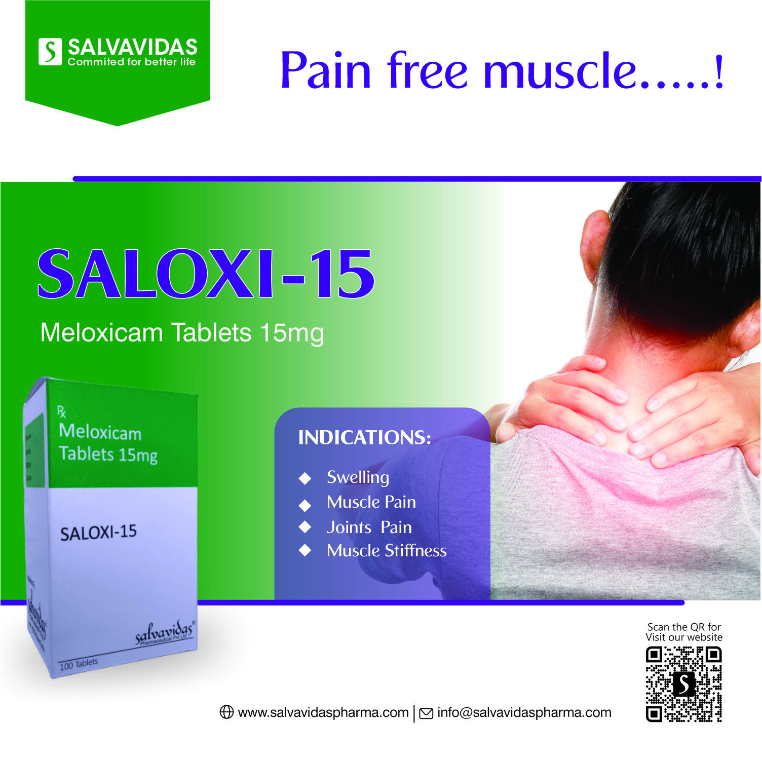 Meloxicam Tablets - 7.5 Mg Formula | Blister Pack With 10x10 Tablets, Pain Relief For Muscle, Joint, & Tendon Inflammation