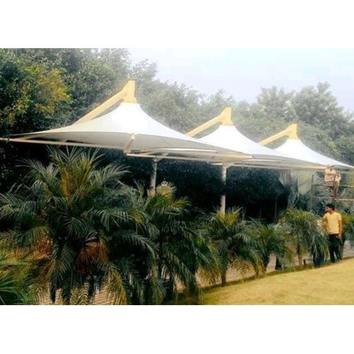 Tensile Structure - Frp & Pvc Material, Pyramid & Dome Shape, 580/520 N Tear Strength, Waterproof, Eco-friendly, Fire Proof, Easily Assembled, 10-year Life Span