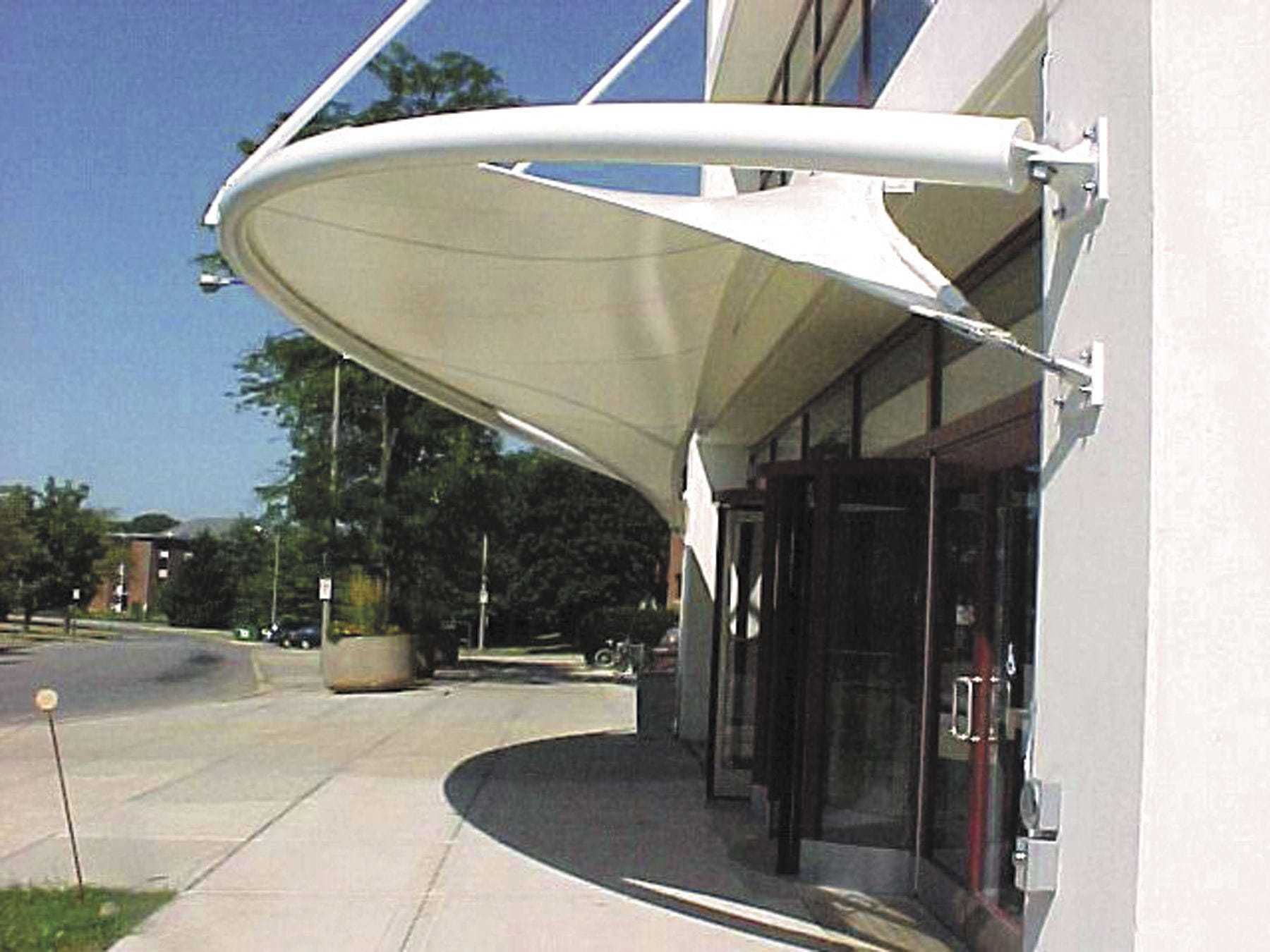 Tensile Structure - Frp & Pvc Material, Pyramid & Dome Shape, 580/520 N Tear Strength, Waterproof, Eco-friendly, Fire Proof, Easily Assembled, 10-year Life Span