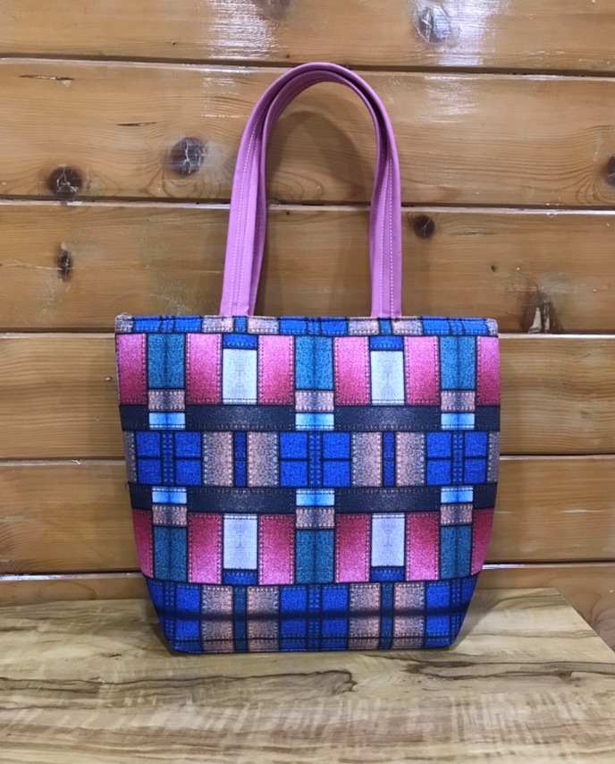 Canvas Bag - 14x16 Inch | Digital Print, Leather Handles For Women