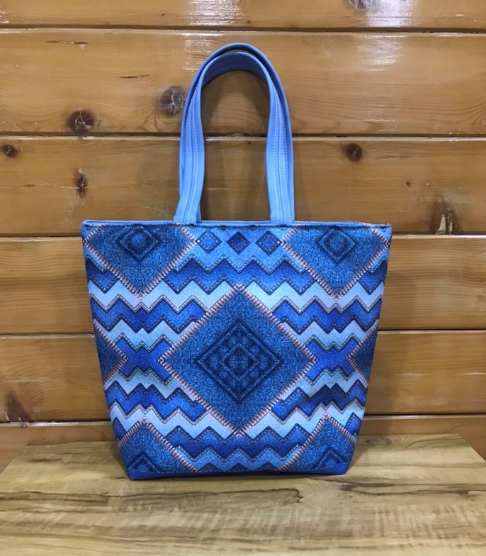 Canvas Bag - 14x16 Inch | Digital Print, Leather Handles For Women