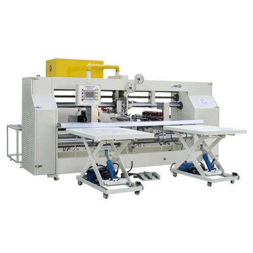 White 2 Piece Box Joint Stitching Machine