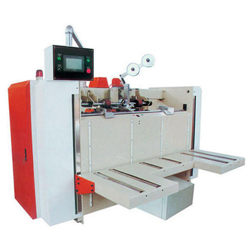 Semi Auto Double Servo Stitching Machine - Alloy Steel Sewing Head, High-speed Operation, White And Red Finish, Semi-automatic Power Source, Industrial Usage