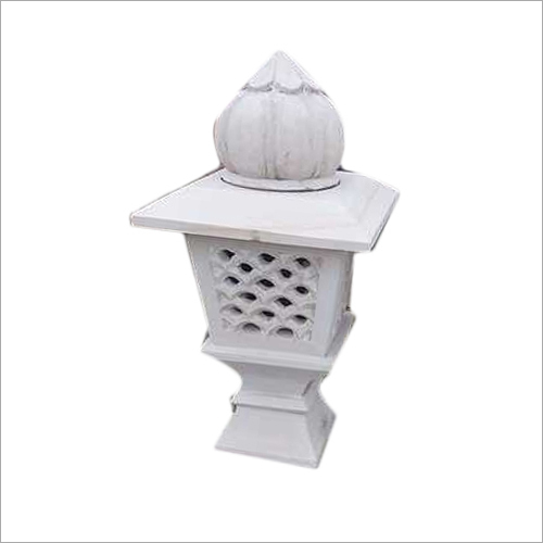 White Stone Lamp Post Head Usage: Temple