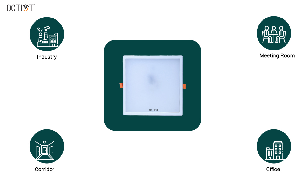 Radar Motion Sensor Led Square Panel 20watt Auto On/off 6500k Cool White Application: Lighting Control Function