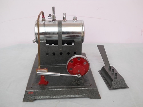 Steam Engine Model - High-Quality Brass, 12x8x6 inches, Vintage Design - Precision Craftsmanship, Educational Tool