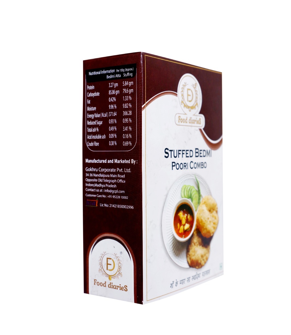 Instant Stuffed Bedmi Poori Additives: No Preservative