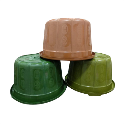 विभिन्न रंगों में उपलब्ध प्लास्टिक राउंड टब