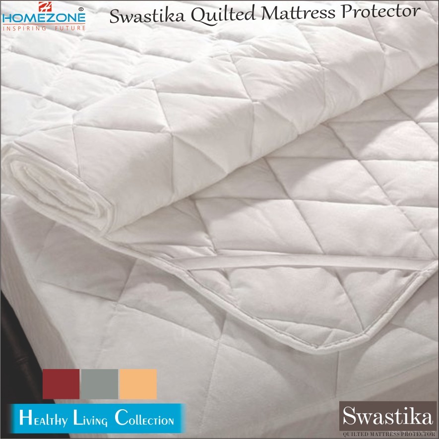 Quilted Mattress Protector - Full Size, White Color | Waterproof, Soft Woven Fabric, Elastic Band Corners