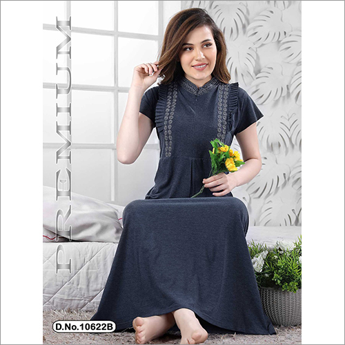 Summer Blue Casual Hosiery Nighty