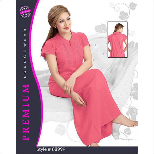 Plain Pink Hosiery Nighty