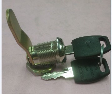 Cabinet Cam Lock - Zinc Alloy, Nickel Finish, Reversible Brass Keys, High Security Level | Versatile 6/10 Lever Options, 90/180 Degree Key Removable