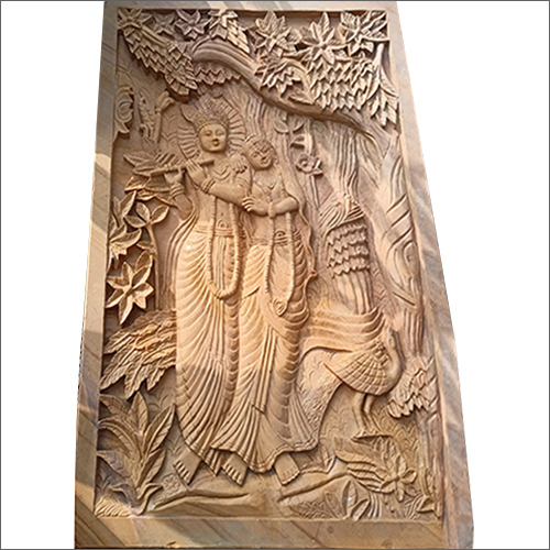 सैंडस्टोन राधा कृष्ण वॉल पैनल