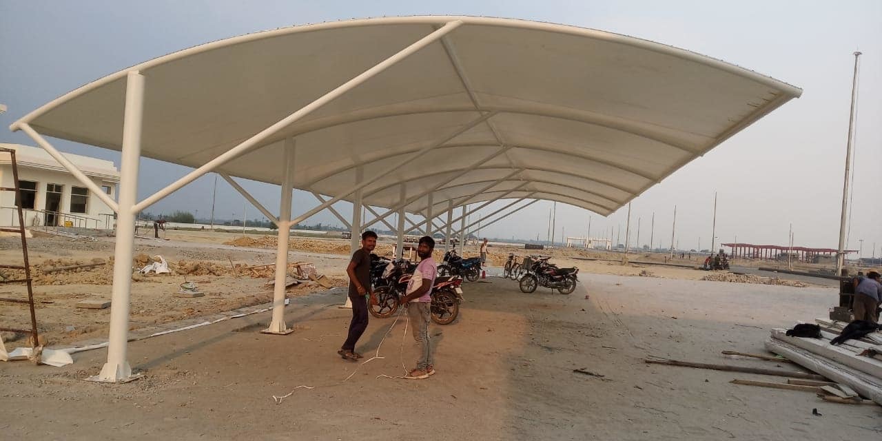Tensile Path Structure - Custom Dimensions In All Colors | Weather-proof, Smooth Finish, Stylish Design For Hotels, Restaurants, Houses, Offices, Shops, Villas, Warehouses, Workshops