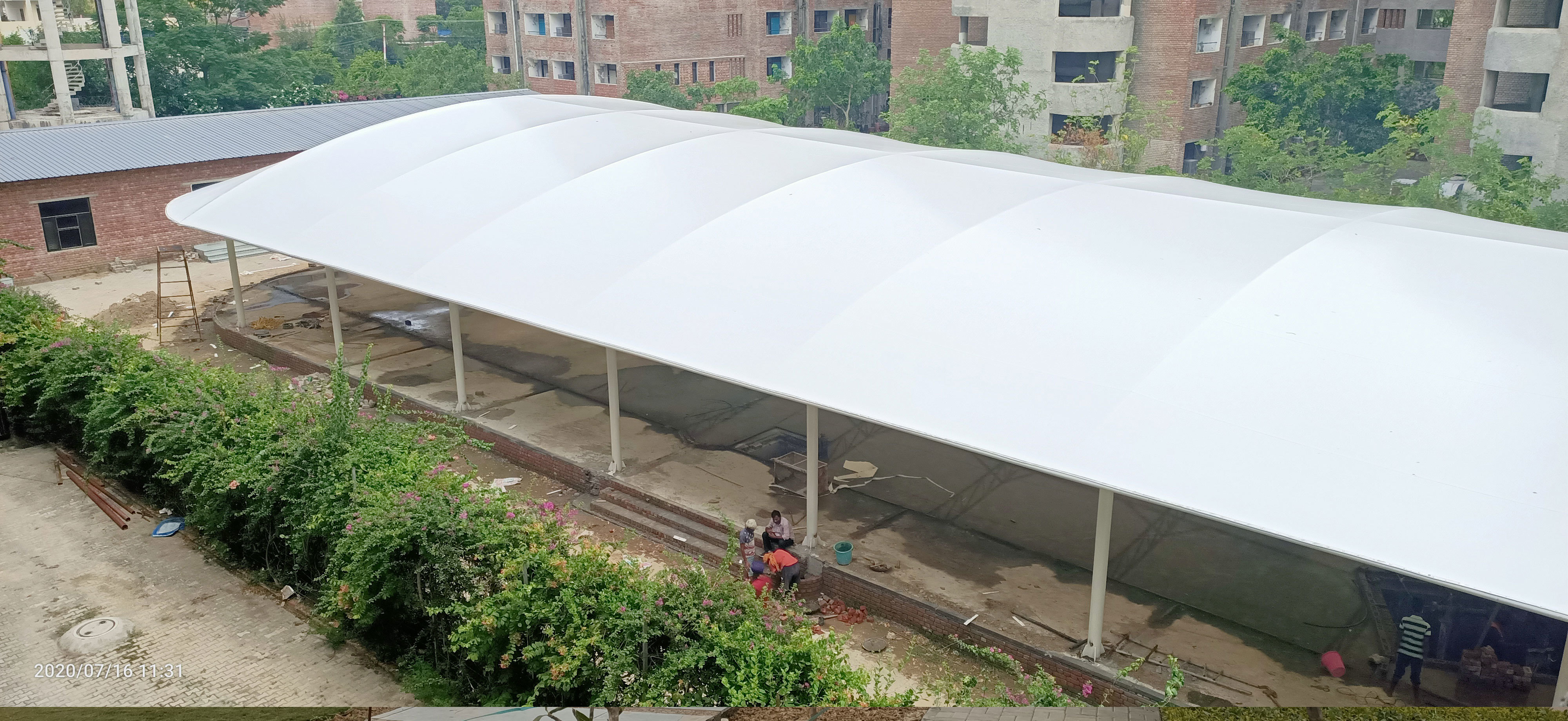 Tensile Path Structure - Custom Dimensions In All Colors | Weather-proof, Smooth Finish, Stylish Design For Hotels, Restaurants, Houses, Offices, Shops, Villas, Warehouses, Workshops