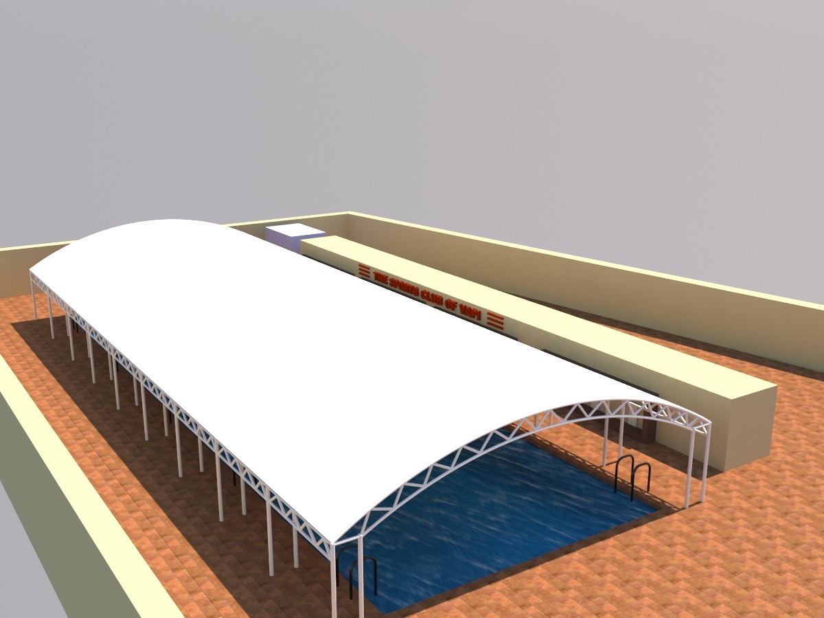 Tensile Path Structure - Custom Dimensions In All Colors | Weather-proof, Smooth Finish, Stylish Design For Hotels, Restaurants, Houses, Offices, Shops, Villas, Warehouses, Workshops