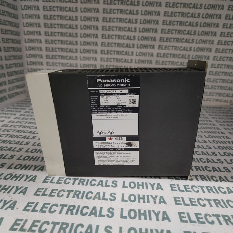 Panasonic Ac Servo Drive Mada04311a