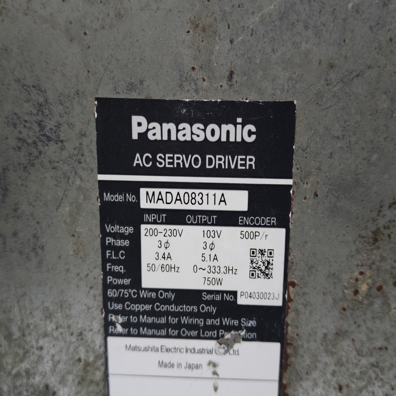Panasonic Ac Servo Drive Mada08311a