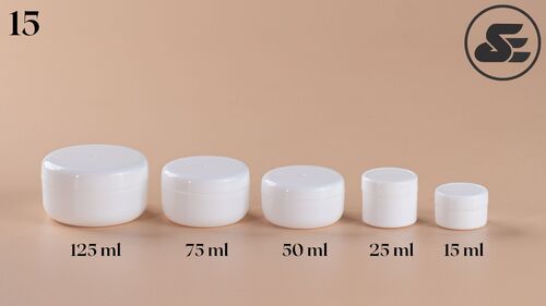 Milky Cream Cosmetic Containers - Color: White