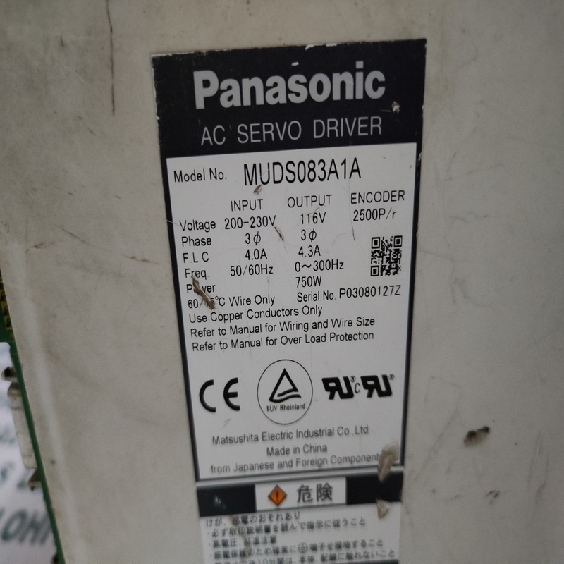 Panasonic Ac Servo Drive Muds083a1a