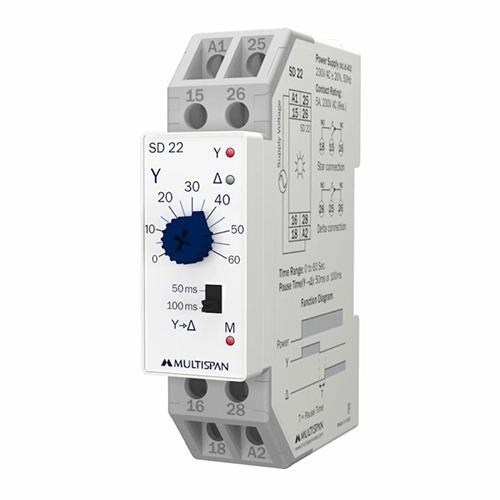 SD-22 Multispan Timer - Plastic, 90x22.5x67.5mm | White Color, 230v/415v Usage, 1-Year Warranty