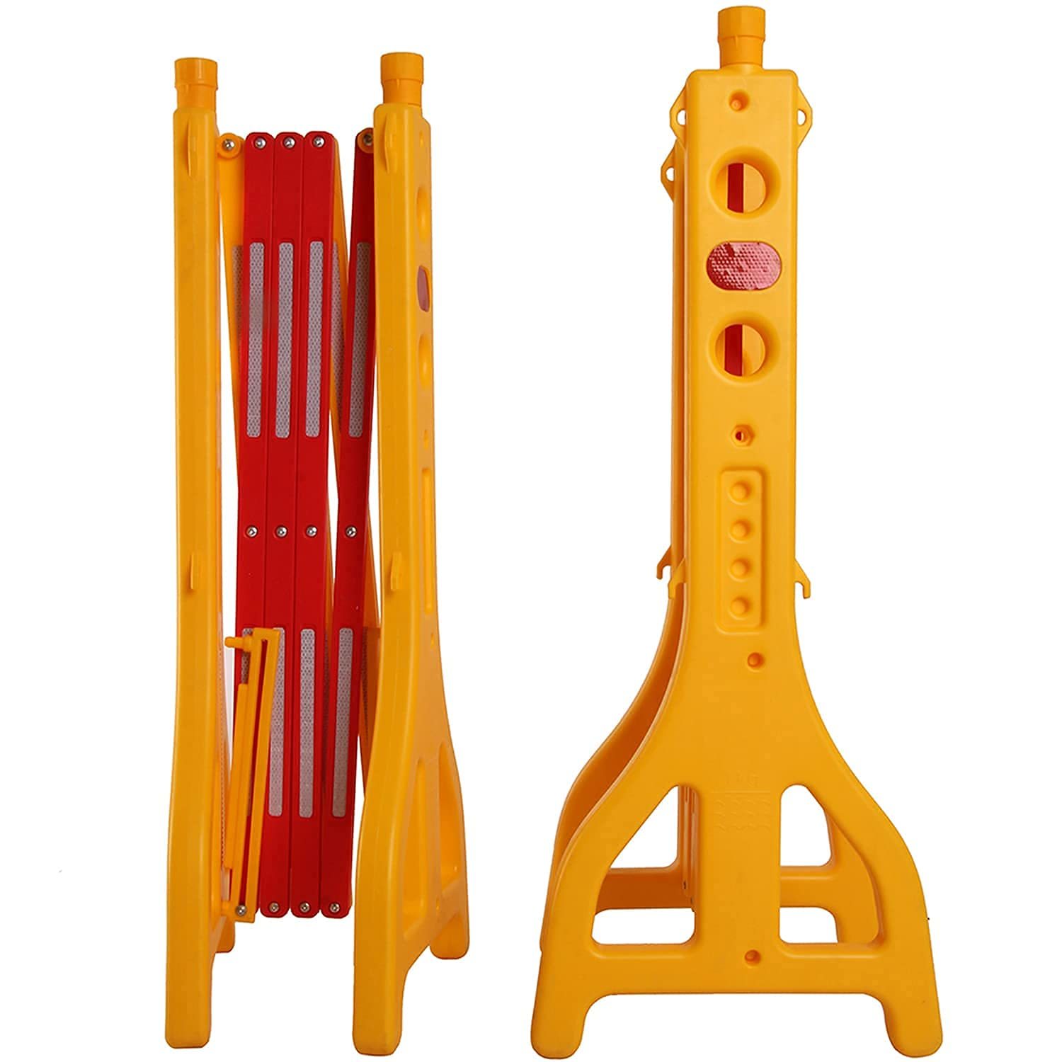 Plastic Expandable Road Barrier - Color: Yellow & Black