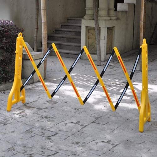 Plastic Expandable Road Barrier - Color: Yellow & Black