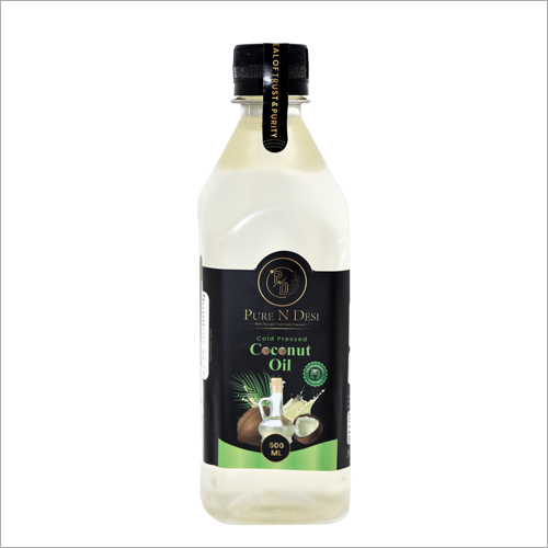 Organic Cold Pressed Coconut Oil - 500 Ml | High Purity, Ideal For Cooking, Hair Growth & Skin Care