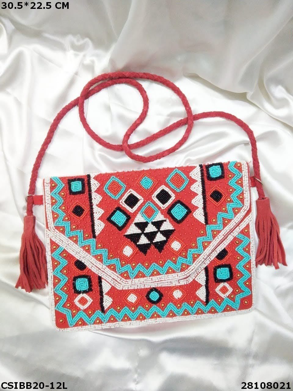 Multi Designer Handmade Boho Beaded Bag