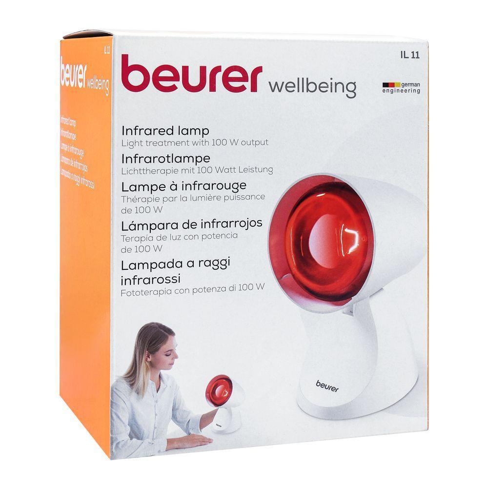 Infrared Lamp - Lightweight Plastic, 19.1x10.2x20.3 Cm, Red/white | Adjustable 5 Angle Settings, Soothing Heat For Colds And Muscle Tension, Medical Device