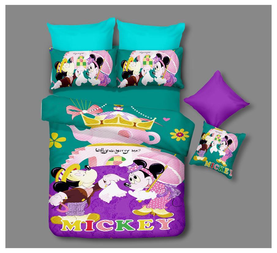 Printed Double Bedsheets - Polyester Fabric, Full Size 90x100 Inches | Cartoon Designs, Includes Pillowcases, Reactive Printing, Soft Dobby Weave