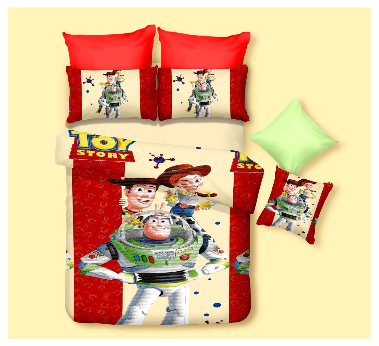 Printed Double Bedsheets - Polyester Fabric, Full Size 90x100 Inches | Cartoon Designs, Includes Pillowcases, Reactive Printing, Soft Dobby Weave
