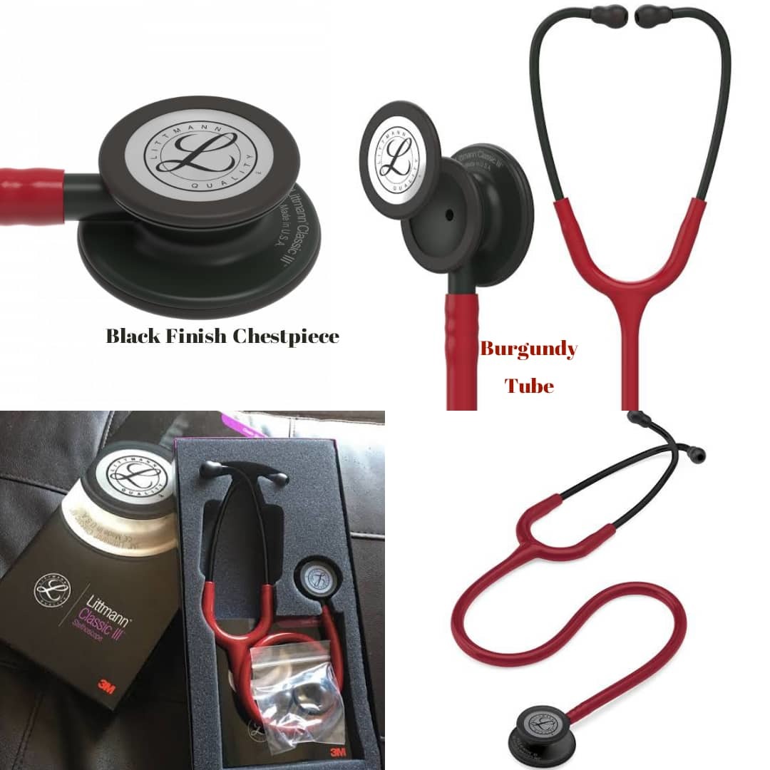 3m Littmann Classic Iii Stethoscope Burgundy With Black Finish Chest-piece 5868 Dimension(l*w*h): 69 X 2 X 6 Centimeter (Cm)