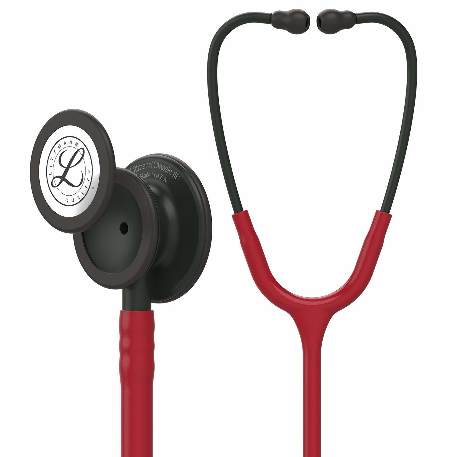 3m Littmann Classic Iii Stethoscope Burgundy With Black Finish Chest-piece 5868 Dimension(l*w*h): 69 X 2 X 6 Centimeter (Cm)
