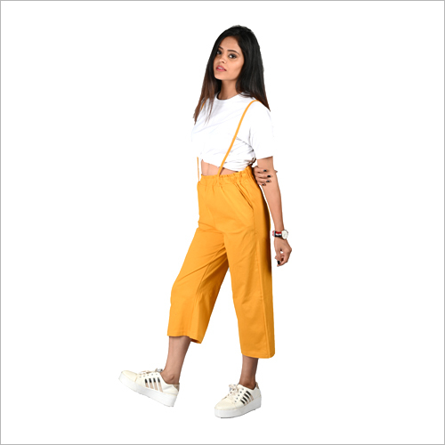 Ladies Plain Dungaree - Cotton Fabric, Casual Dress Type | Stylish Design, Plain Pattern, Ideal for Everyday Wear