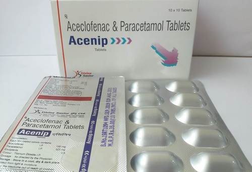 ACECLOFENAC PARACETAMOL TABLETS - Salt Composition: Aceclofenac 100mg, Paracetamol 325mg | Recommended For Pain, Fever, Inflammation Related to Arthritis