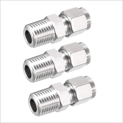 Compression Fittings - Stainless Steel, 1/4 Inch NPT Thread, 150 psi Working Pressure, -20 to 150°C Temperature Range, Polished Finish