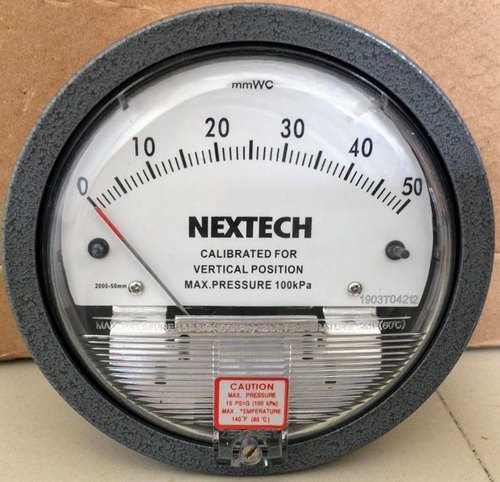Nextech Differential Magnehelic Pressure Gauge Range 0-50 Mm Accuracy: A 2% Of Full Span At 70 21 3% On -0