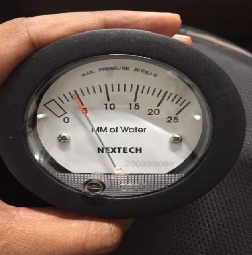 Nextech Minihelic Differential Pressure Gauge Range 0-25 Mm Accuracy: A 5% Of Fs At 70a F (21.1a C).