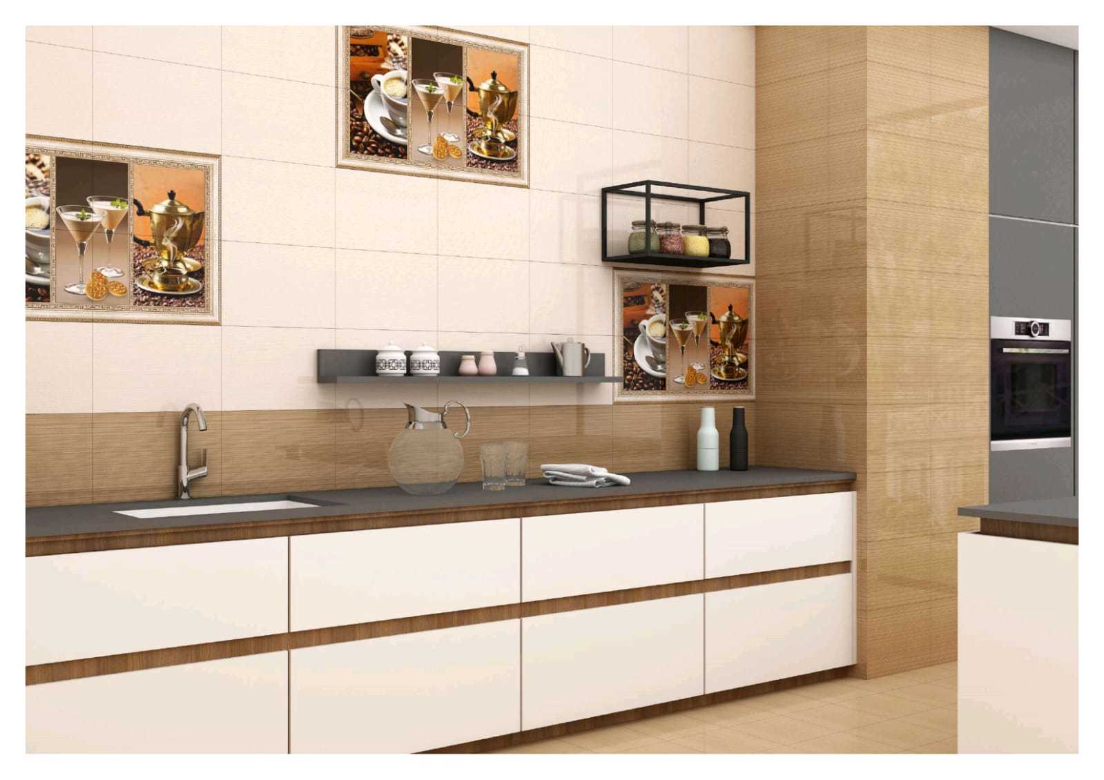 Kitchen Tiles - Ceramic Tiles 250x375 / 300x450 / 300x600 Mm | Glazed, Polished Finish, Acid-resistant, Antibacterial, Multiple Color Options