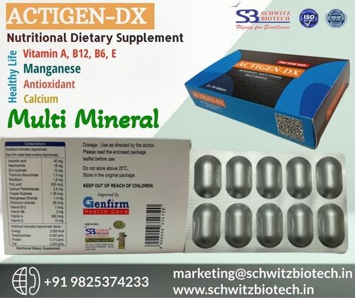 Actigen Dx टैबलेट (मल्टीविटामिन, मल्टीमिनरल, एंटीऑक्सीडेंट)