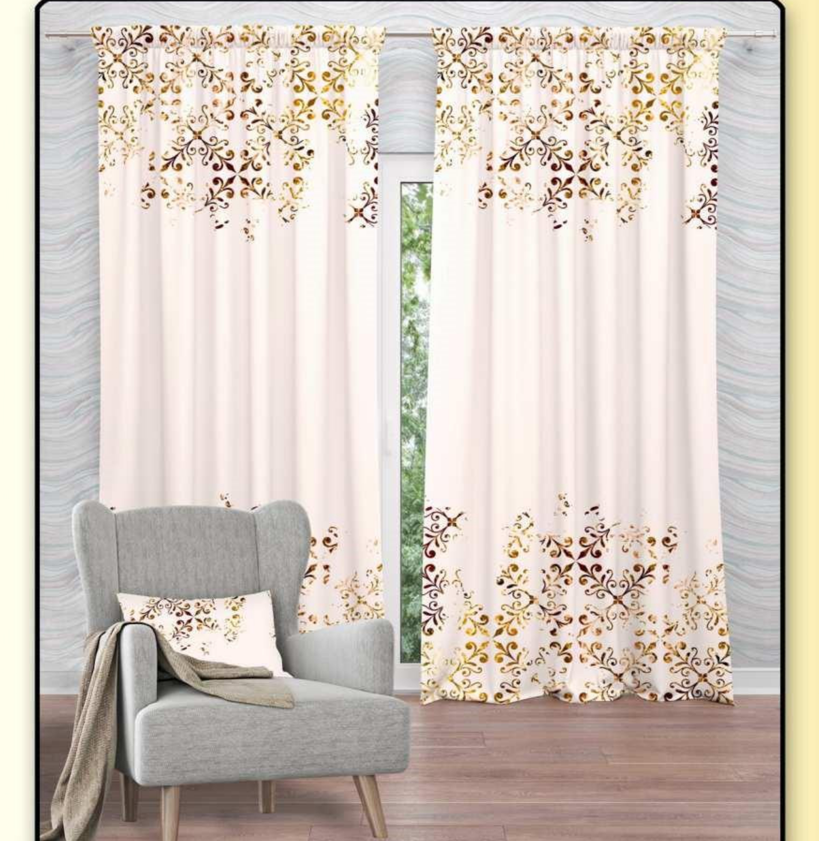 Digital Print Curtains - Multi Color, 4x5/4x7/4x9 Size | Triple Weave Polyester, Blocks 85-90% Sunlight And Reduces Noise