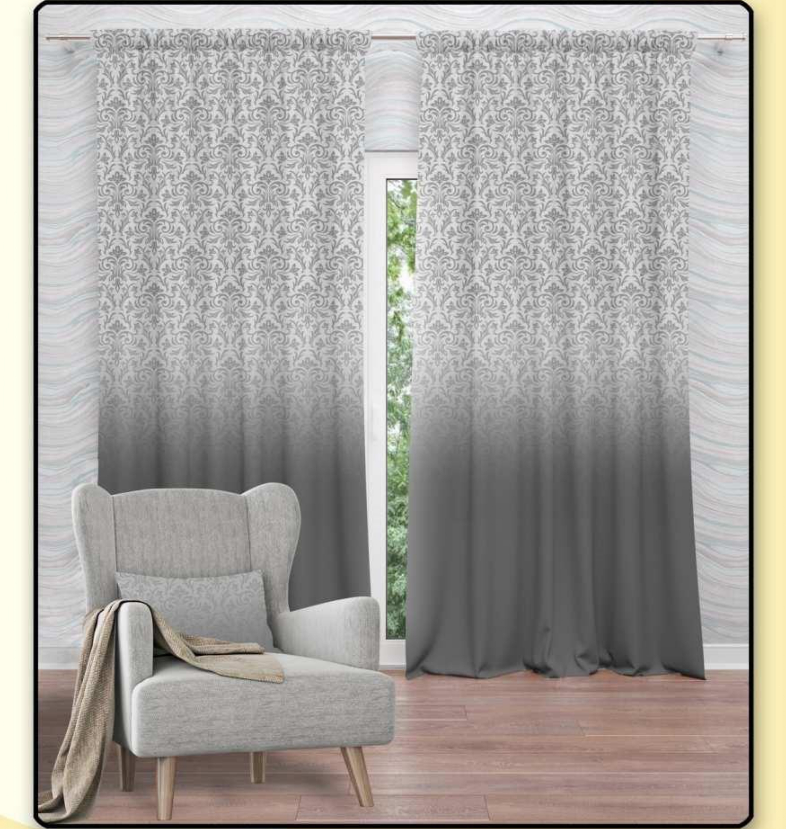 Digital Print Curtains - Multi Color, 4x5/4x7/4x9 Size | Triple Weave Polyester, Blocks 85-90% Sunlight And Reduces Noise
