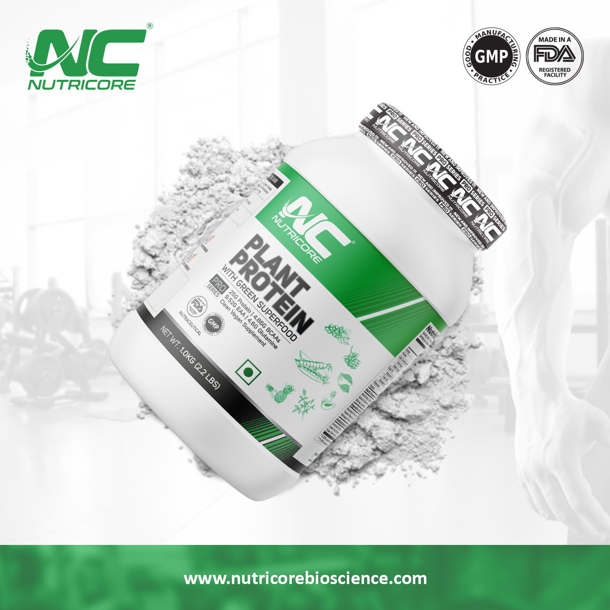 Plant Protein Powder - 25g Protein, 4.86g Bcaas, 9.52g Eaa | Clean Vegan Supplement For Muscle Building & Nutritional Support, Available In Belgian Chocolate, Alphonso Mango, Afghan Dry Fruits Carnival Flavors