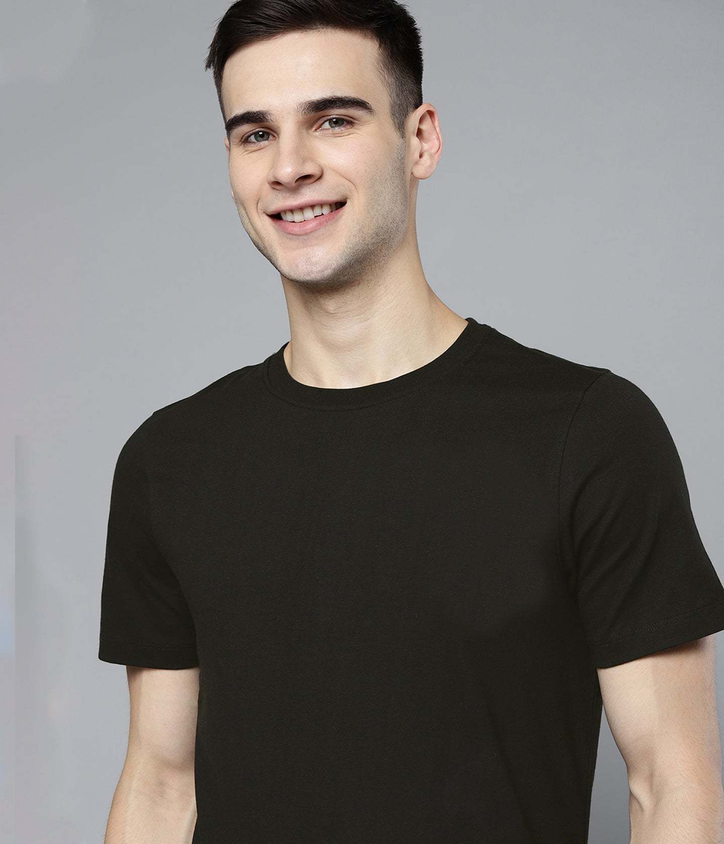 Men's Solid Black T-shirts - Cotton, Sizes S, M, L, Xl, Xxl, Available In Black, Navy, Red, Yellow, Purple, Royal, White, Grey | Short Sleeves, Casual Wear