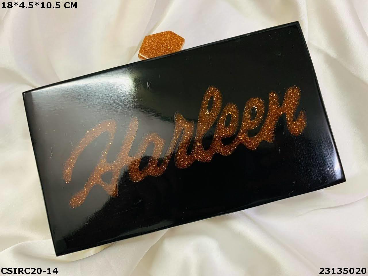 Multi Personalized Name Resin Clutch Bag