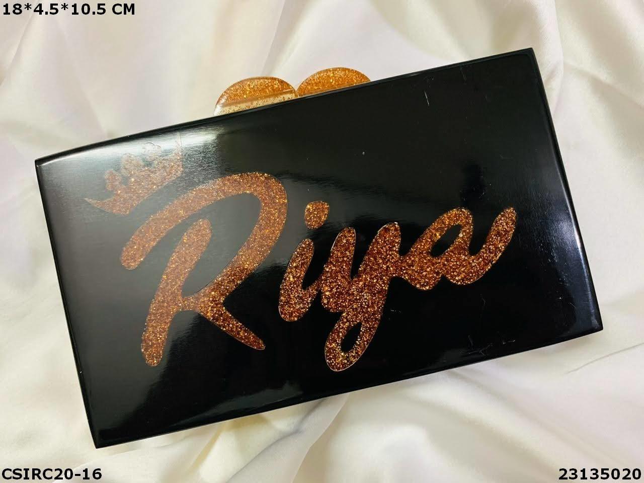 Multi Personalized Name Resin Clutch Bag