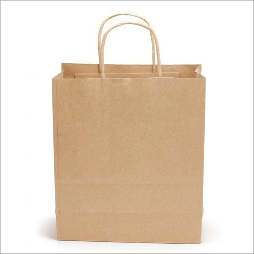 Plain Paper Bag - Kraft Paper, 1x1 Feet, Brown | Biodegradable, Disposable, Max Load 2kg, Ideal for Groceries and Gifts